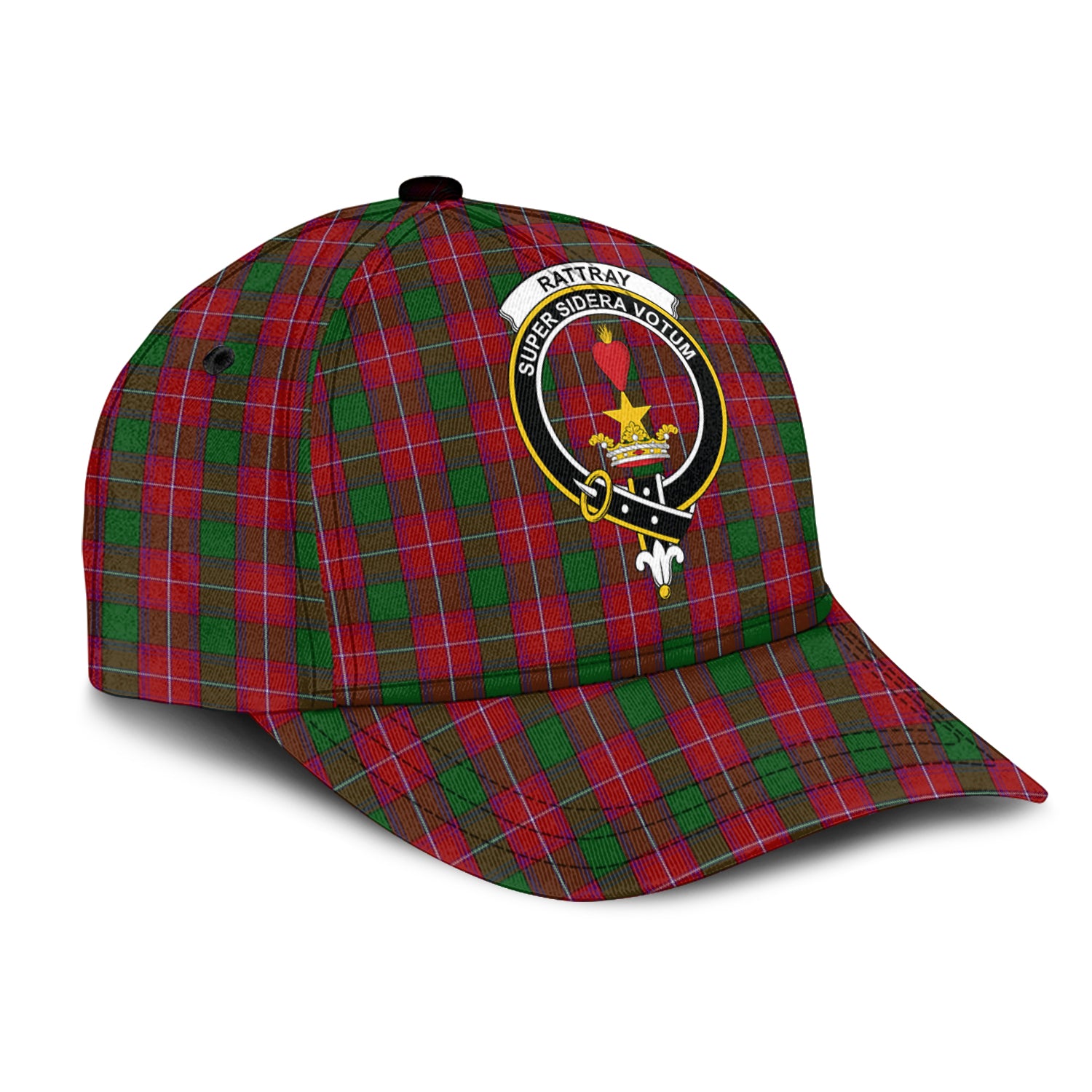 Rattray Tartan Classic Cap with Family Crest - Tartan Vibes Clothing