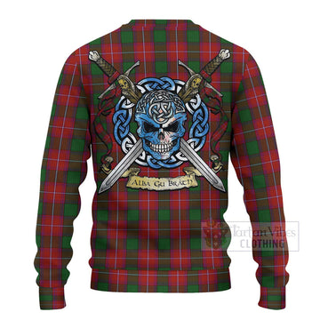 Rattray Tartan Ugly Sweater with Family Crest Celtic Skull Style