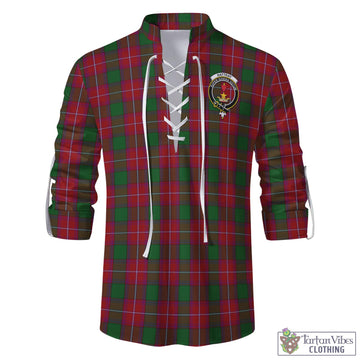 Rattray Tartan Men's Scottish Traditional Jacobite Ghillie Kilt Shirt with Family Crest