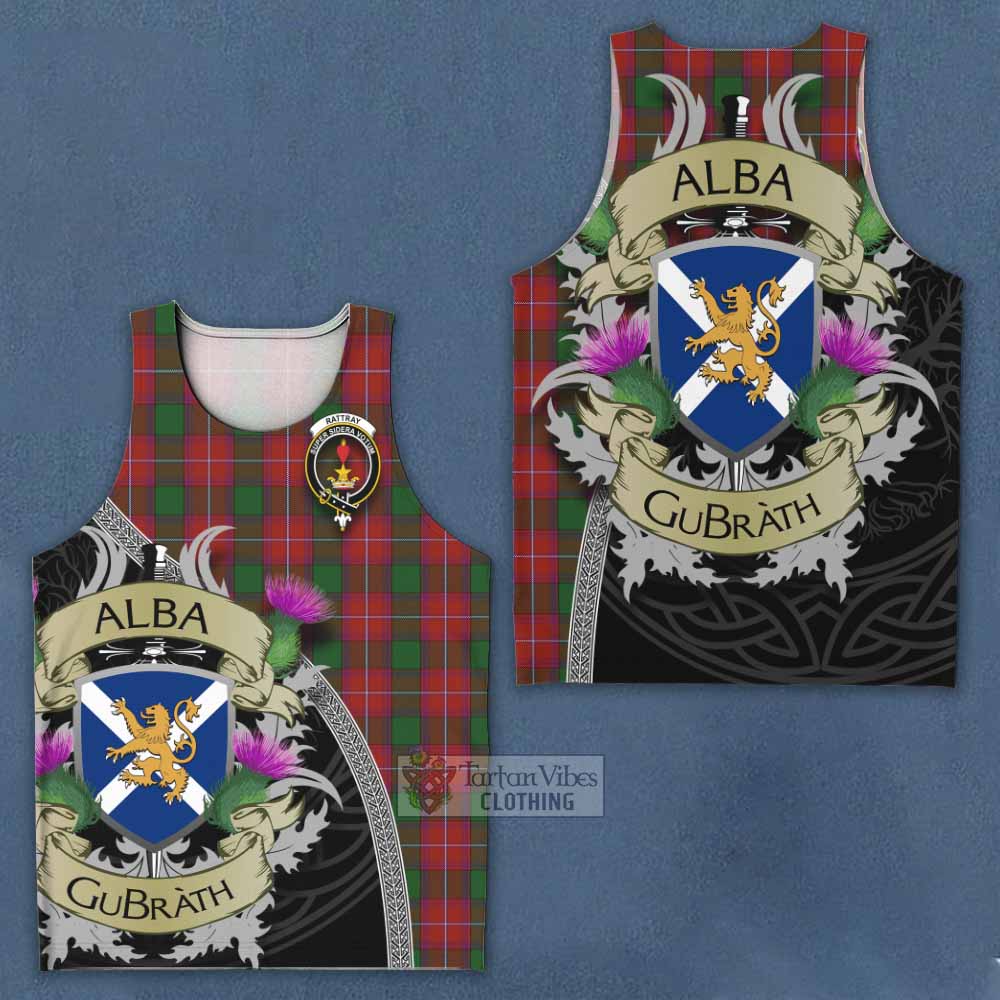 Rattray Tartan Family Crest Men's Tank Top Lion Rampant Royal Thistle Shield Celtic Inspired - Tartan Vibes Clothing