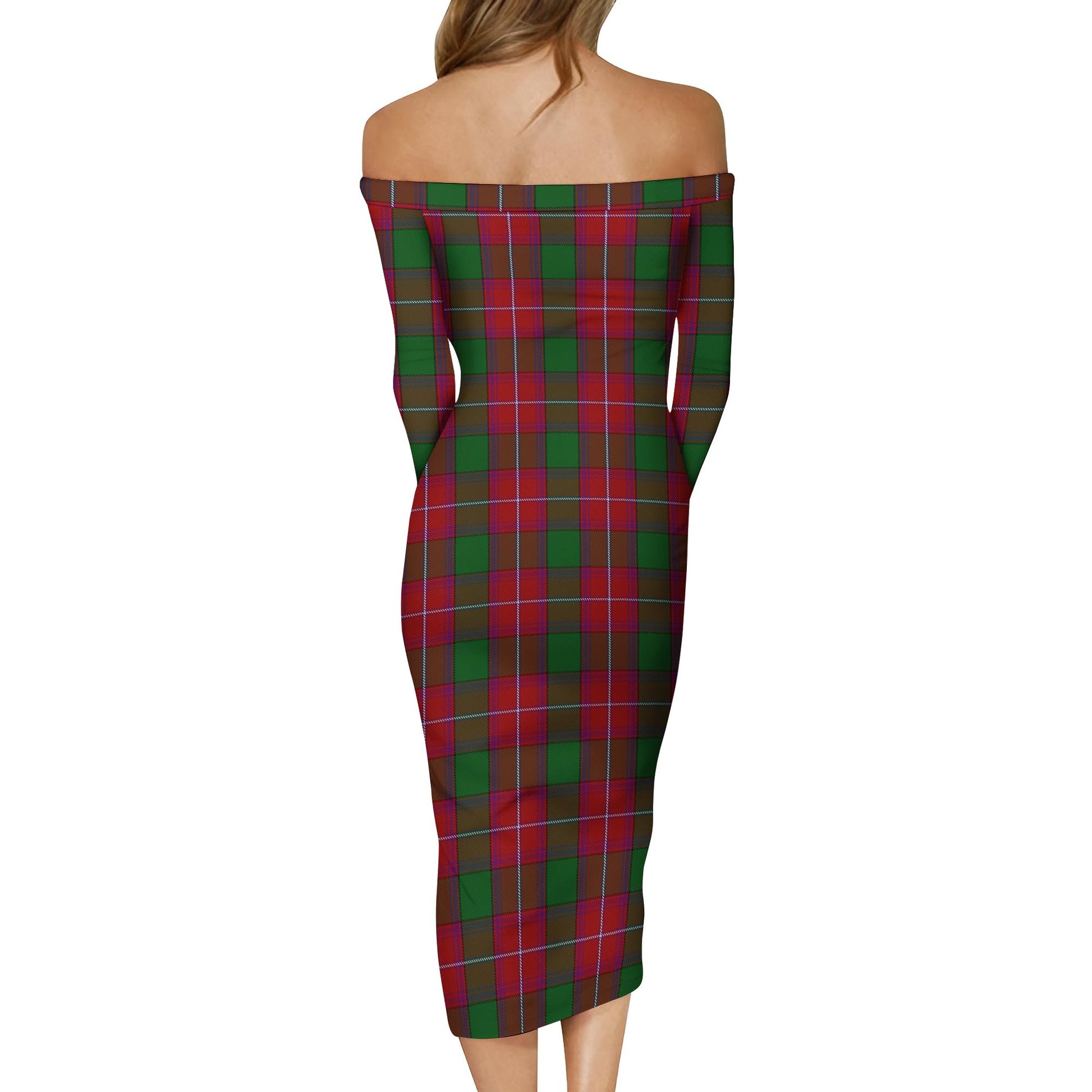 Rattray Tartan Off Shoulder Lady Dress - Tartanvibesclothing