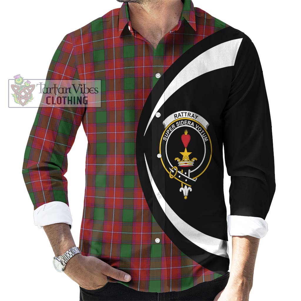 Rattray Tartan Long Sleeve Button Up with Family Crest Circle Style - Tartan Vibes Clothing