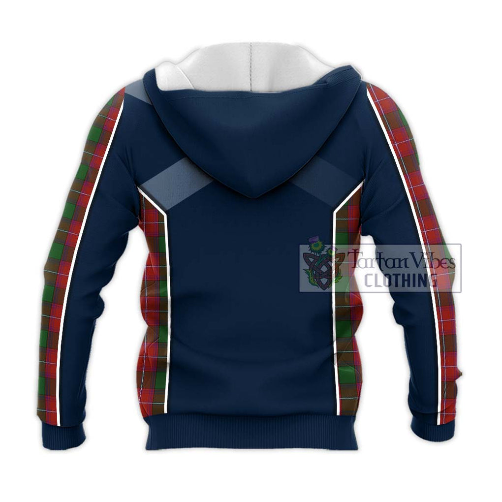 Rattray Tartan Knitted Hoodie with Family Crest and Lion Rampant Vibes Sport Style - Tartan Vibes Clothing