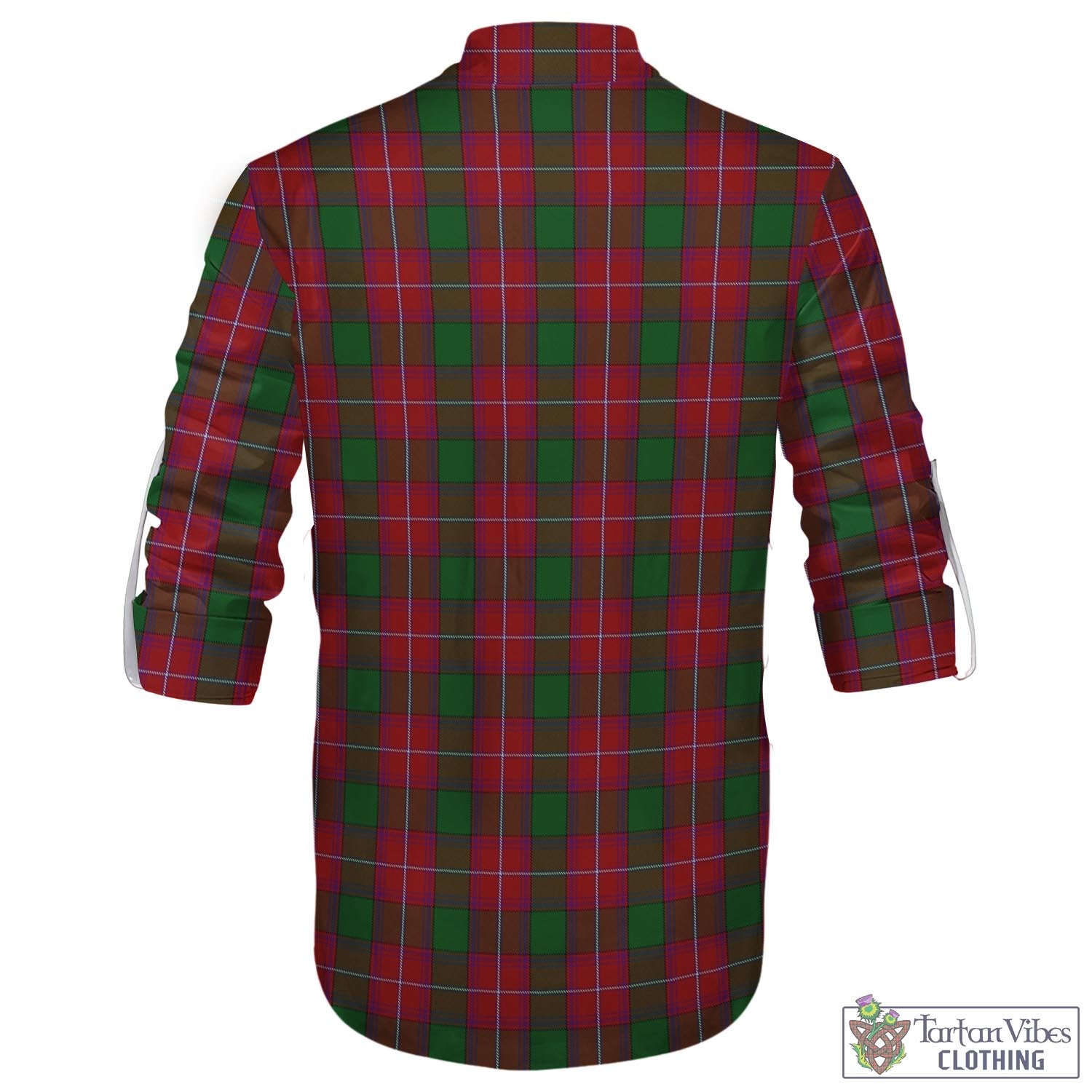 Tartan Vibes Clothing Rattray Tartan Men's Scottish Traditional Jacobite Ghillie Kilt Shirt with Family Crest