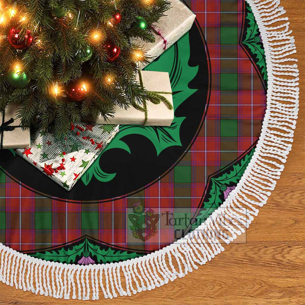 Tartan Vibes Clothing Rattray Tartan Christmas Tree Skirt Scottish Thistle Style