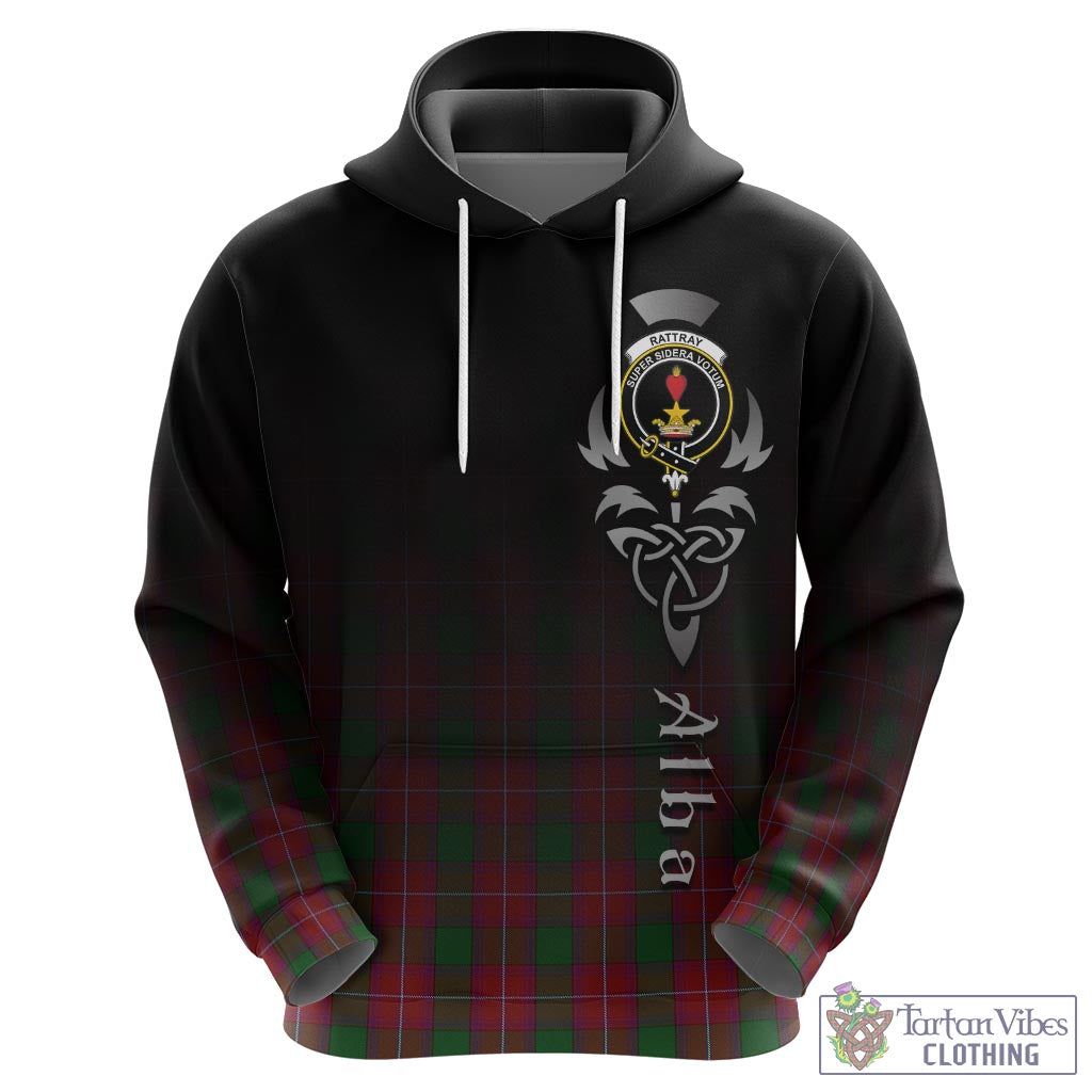 Tartan Vibes Clothing Rattray Tartan Hoodie Featuring Alba Gu Brath Family Crest Celtic Inspired