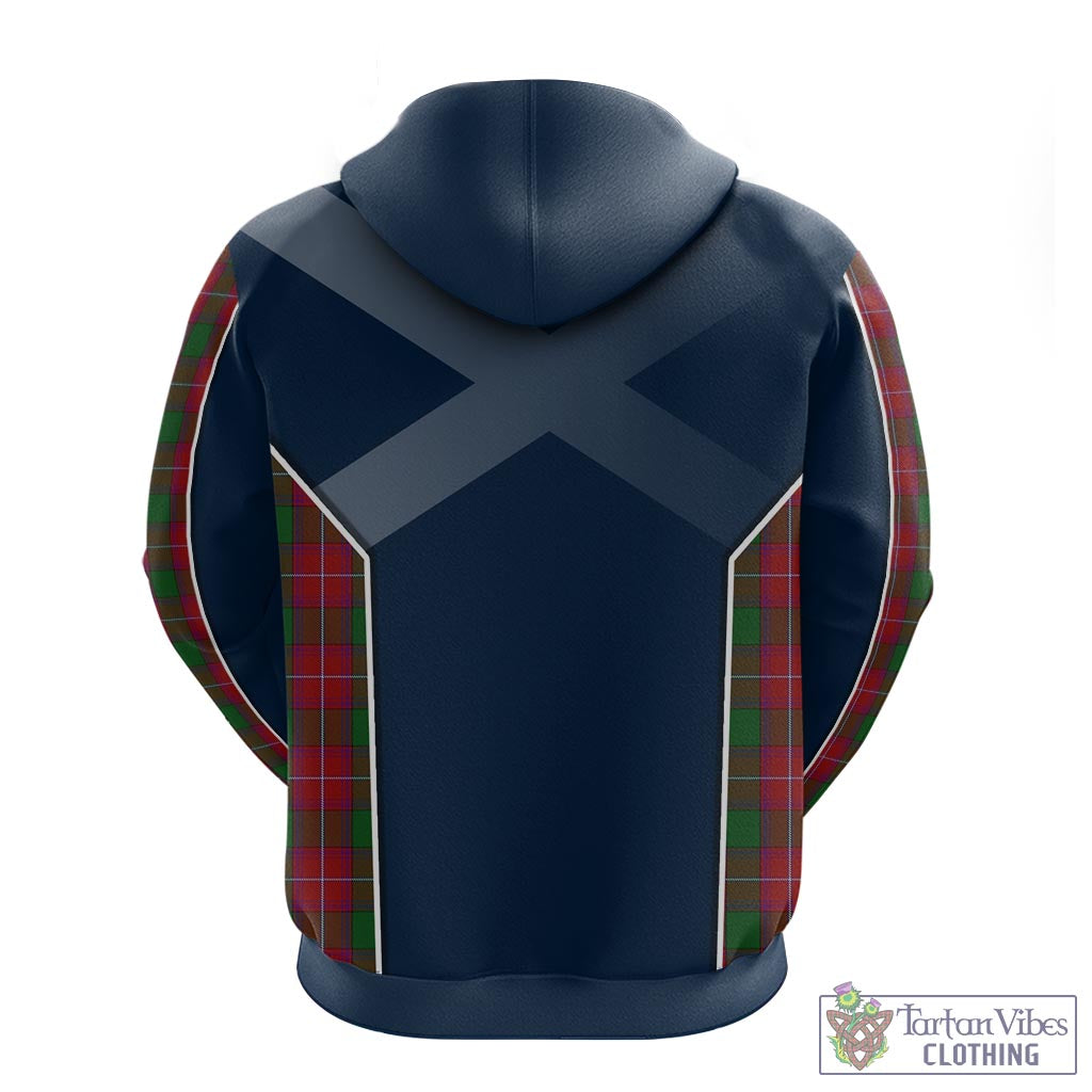 Tartan Vibes Clothing Rattray Tartan Hoodie with Family Crest and Lion Rampant Vibes Sport Style