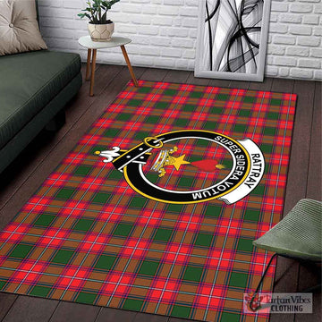 Rattray Modern Tartan Area Rug with Family Crest