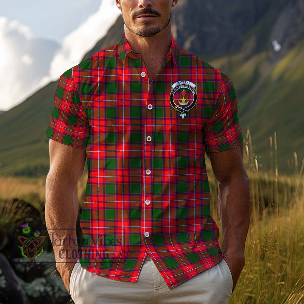 Rattray Modern Tartan Cotton Hawaiian Shirt with Family Crest Adult - Tartan Vibes Clothing