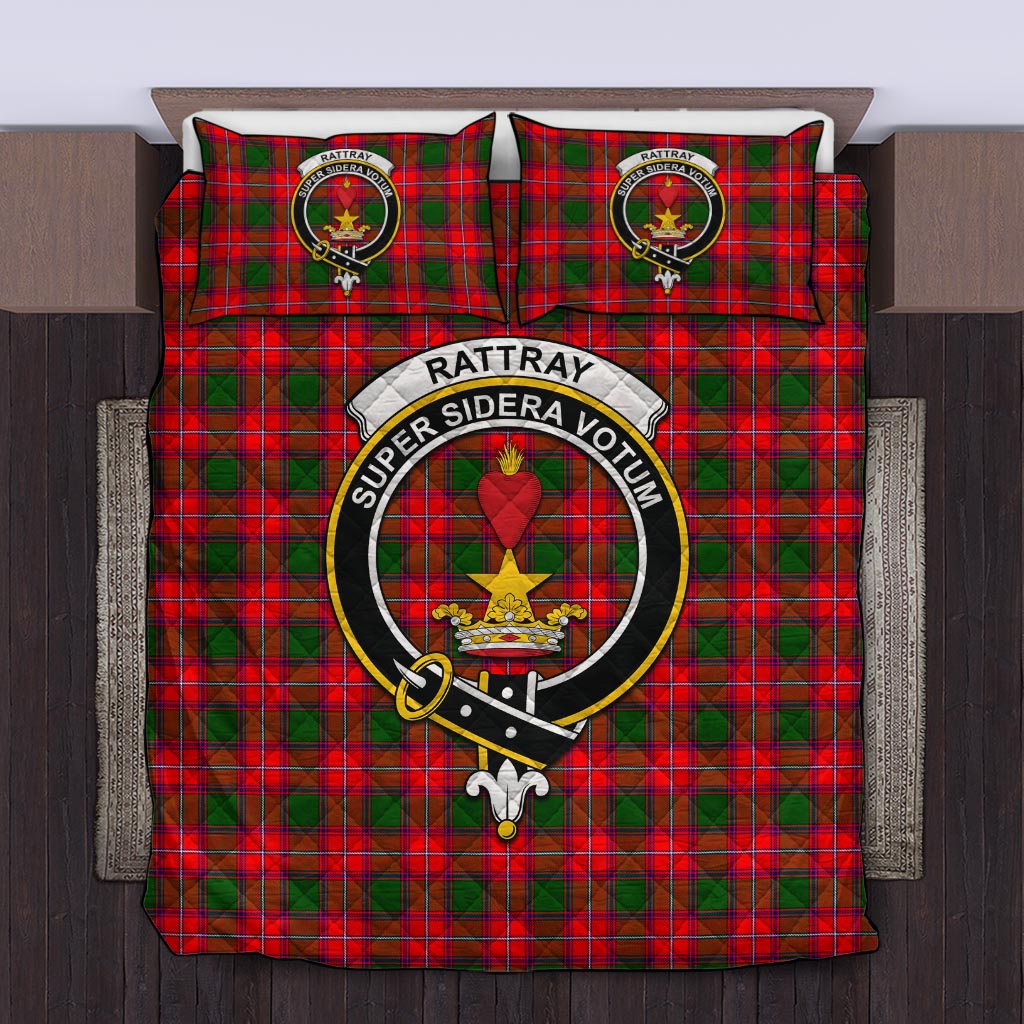 Rattray Modern Tartan Quilt Bed Set with Family Crest Twin - Tartan Vibes Clothing