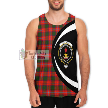 Rattray Modern Tartan Men's Tank Top with Family Crest Circle Style