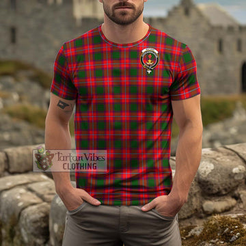 Rattray Modern Tartan Cotton T-Shirt with Family Crest