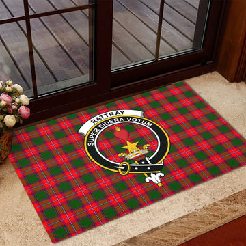 Rattray Modern Tartan Door Mat with Family Crest