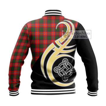 Rattray Modern Tartan Baseball Jacket with Family Crest and Celtic Symbol Style