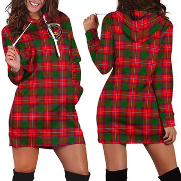 Rattray Modern Tartan Hoodie Dress with Family Crest