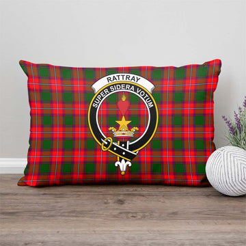 Rattray Modern Tartan Pillow Cover with Family Crest