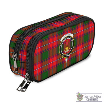 Rattray Modern Tartan Pen and Pencil Case with Family Crest