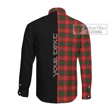 Rattray Modern Tartan Long Sleeve Button Shirt with Family Crest and Half Of Me Style