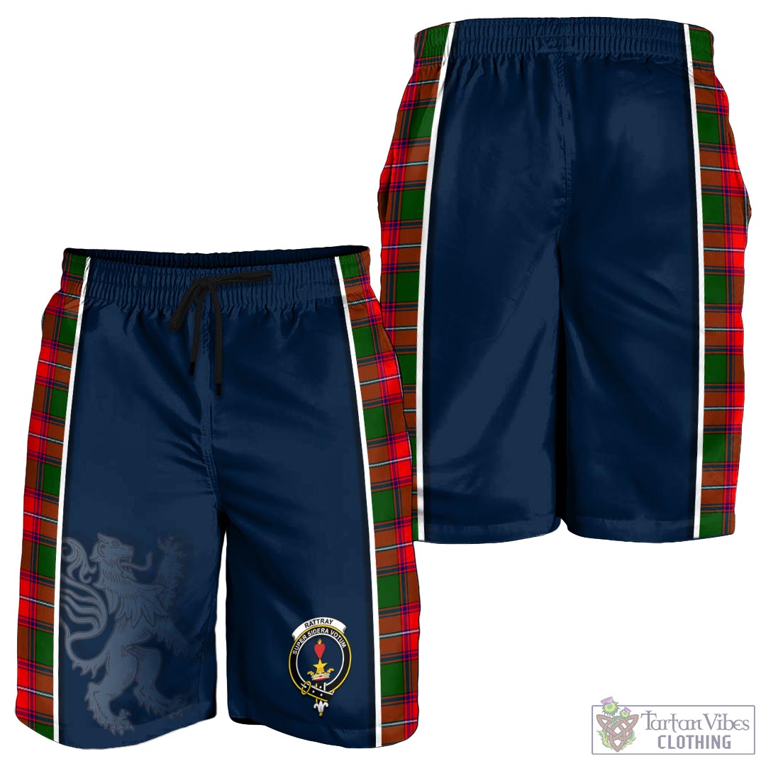 Tartan Vibes Clothing Rattray Modern Tartan Men's Shorts with Family Crest and Lion Rampant Vibes Sport Style