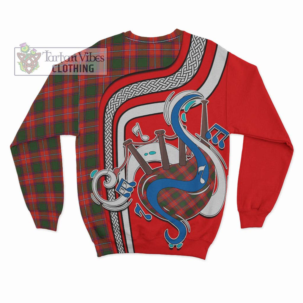 Tartan Vibes Clothing Rattray Modern Tartan Sweatshirt with Epic Bagpipe Style