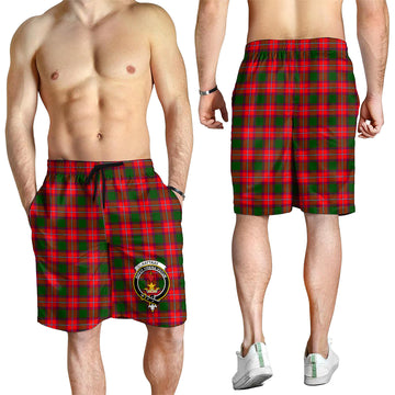 Rattray Modern Tartan Mens Shorts with Family Crest