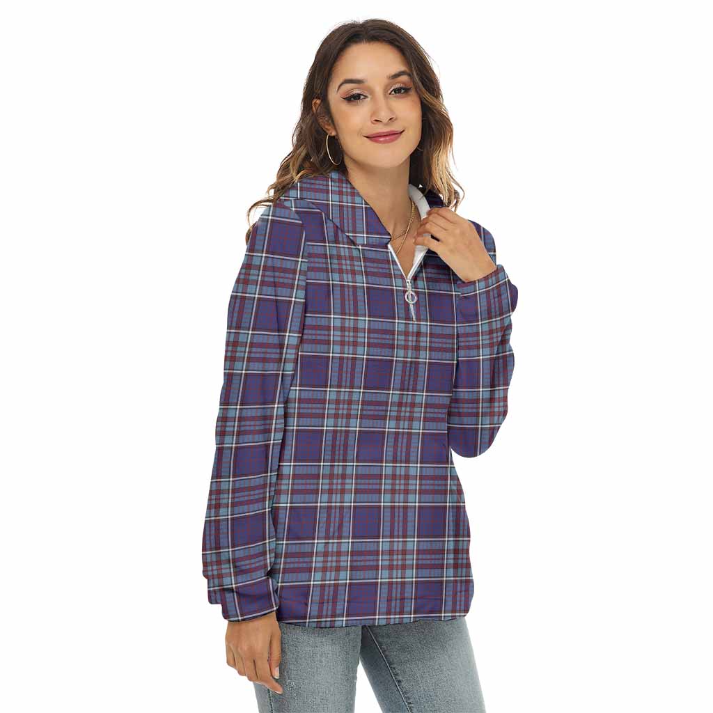 RCAF Tartan Women's Borg Fleece Hoodie with Half Zip Female - Tartan Vibes Clothing