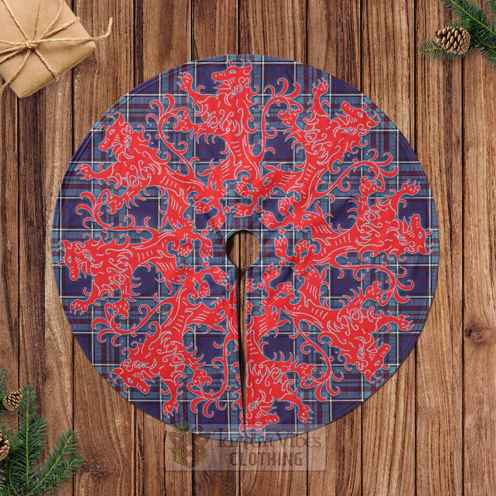 RCAF Tartan Christmas Tree Skirt Lion Rampant Style Casual Tree Skirts - Tartan Vibes Clothing