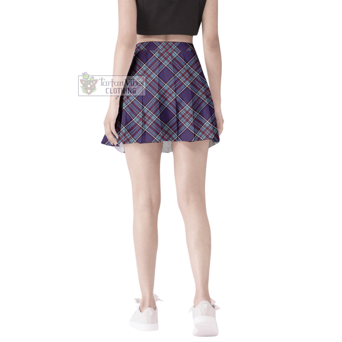 RCAF Tartan Women's Plated Mini Skirt Cross Style - Tartan Vibes Clothing