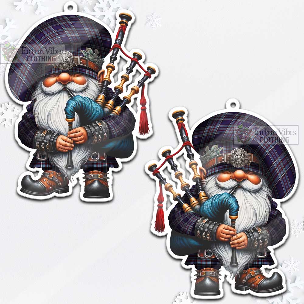 Tartan Vibes Clothing RCAF Tartan Badpiper Gnome Christmas Ornament