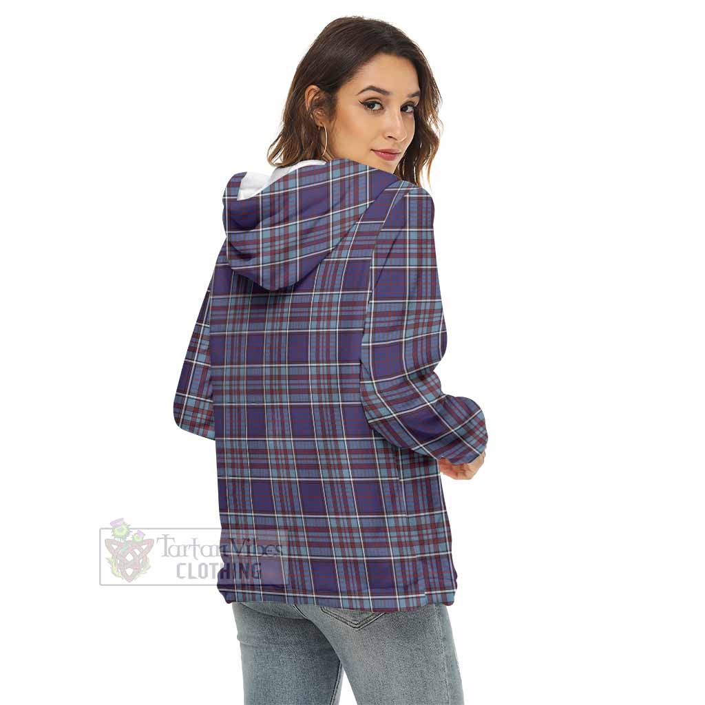 RCAF Tartan Women's Borg Fleece Hoodie with Half Zip - Tartan Vibes Clothing