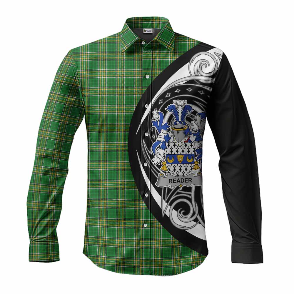 Reader Irish Clan Long Sleeve Button Shirt Celtic Circle Style Men's Shirt S - Tartan Vibes Clothing