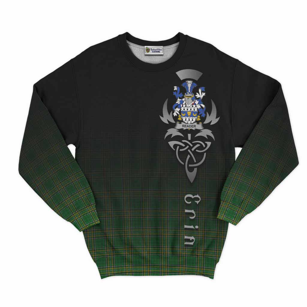 Reader Irish Clan Sweatshirt with Coat of Arms Erin Go Bragh Celtic Inspired Unisex - Tartan Vibes Clothing