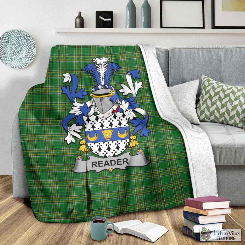 Reader Irish Clan Tartan Blanket with Coat of Arms - Tartan Vibes Clothing