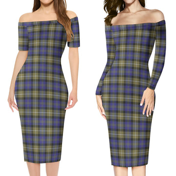 Rennie Tartan Off Shoulder Lady Dress