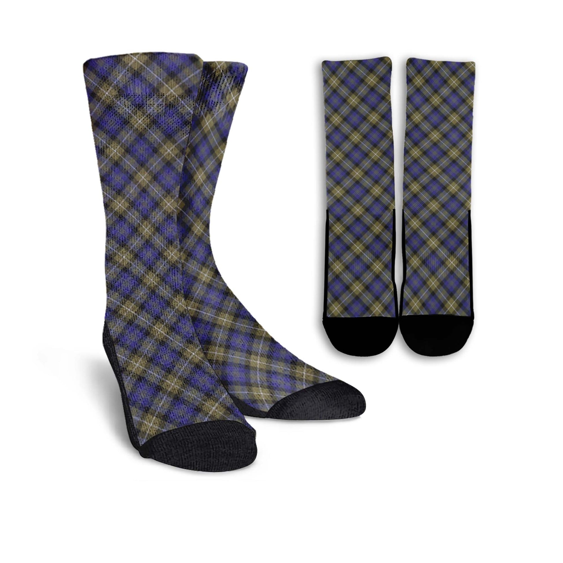 Rennie Tartan Crew Socks Cross Tartan Style - Tartanvibesclothing