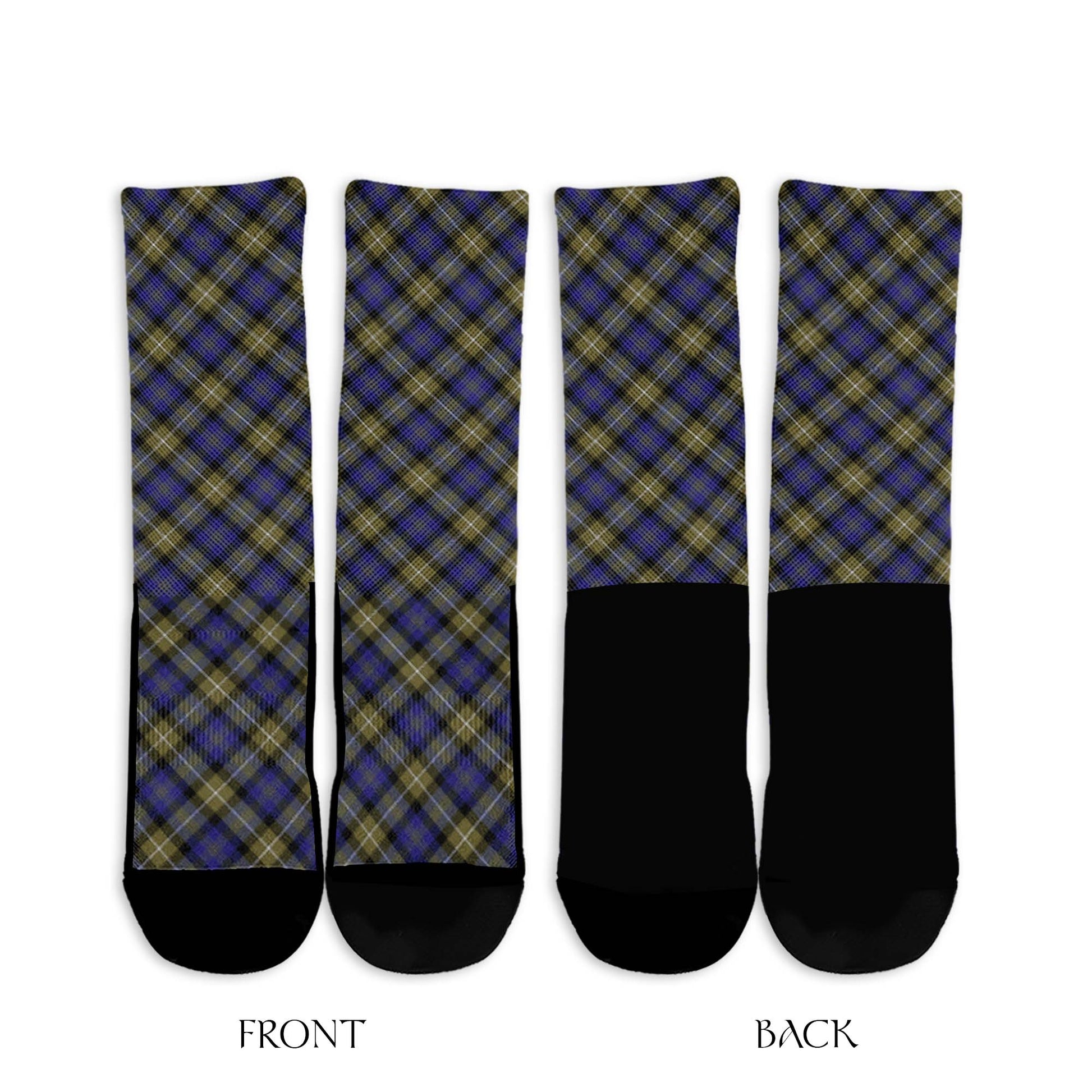 Rennie Tartan Crew Socks Cross Tartan Style - Tartanvibesclothing