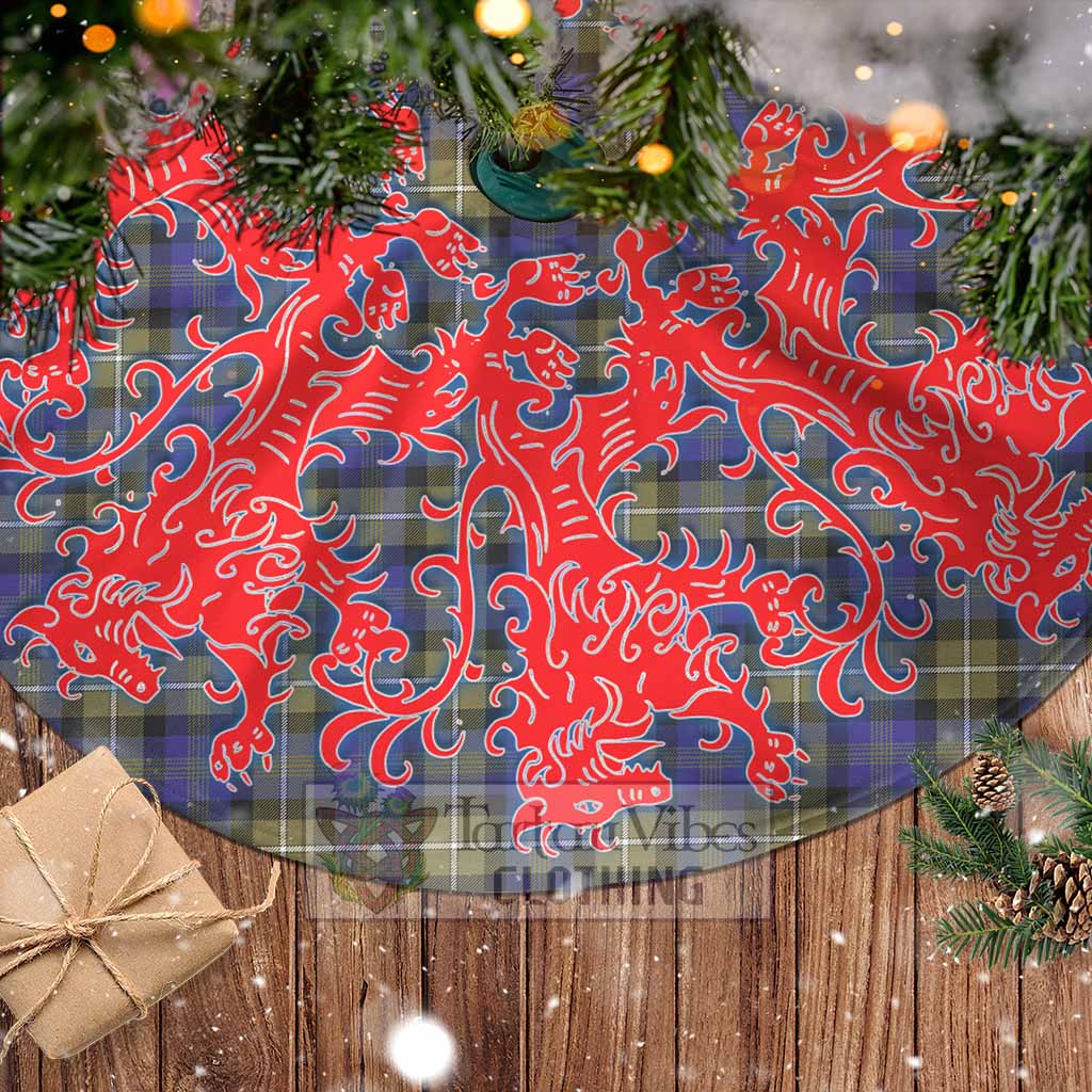 Tartan Vibes Clothing Rennie Tartan Christmas Tree Skirt Lion Rampant Style