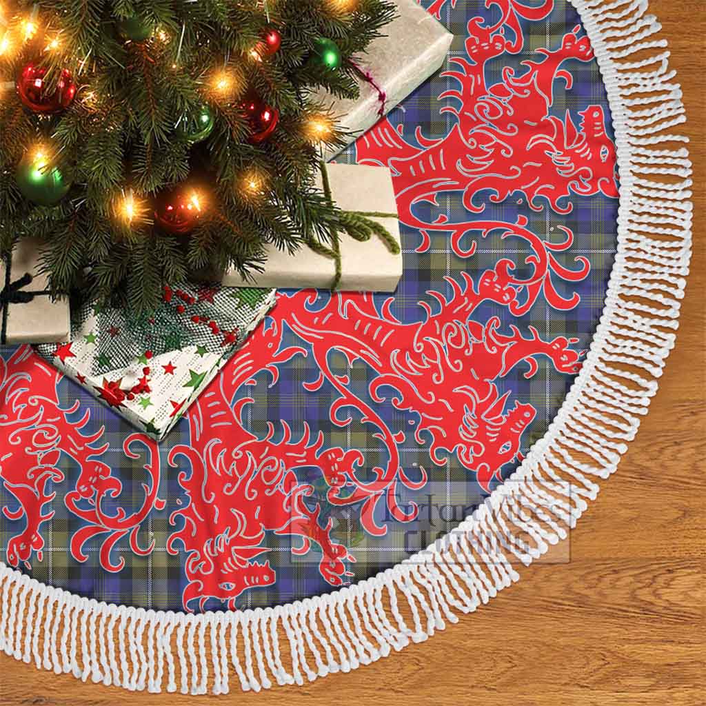 Tartan Vibes Clothing Rennie Tartan Christmas Tree Skirt Lion Rampant Style