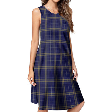 Rhys of Wales Tartan Womens Casual Dresses