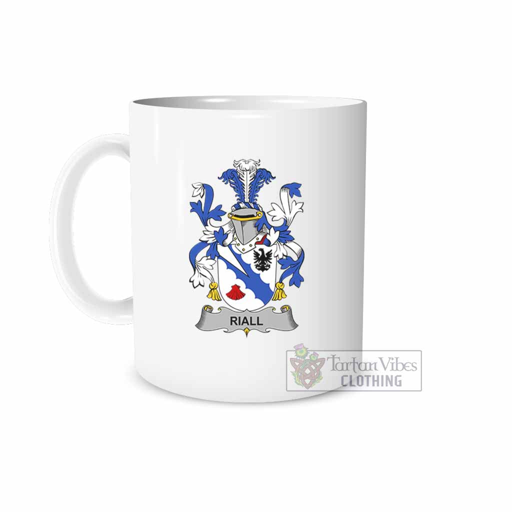 Riall Irish Clan Coat of Arms Ceramic Mug White - 2D-tartanvibesclothing