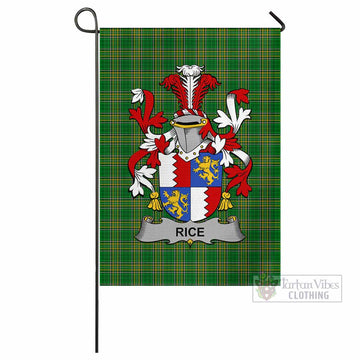 Rice Irish Clan Tartan Flag with Coat of Arms