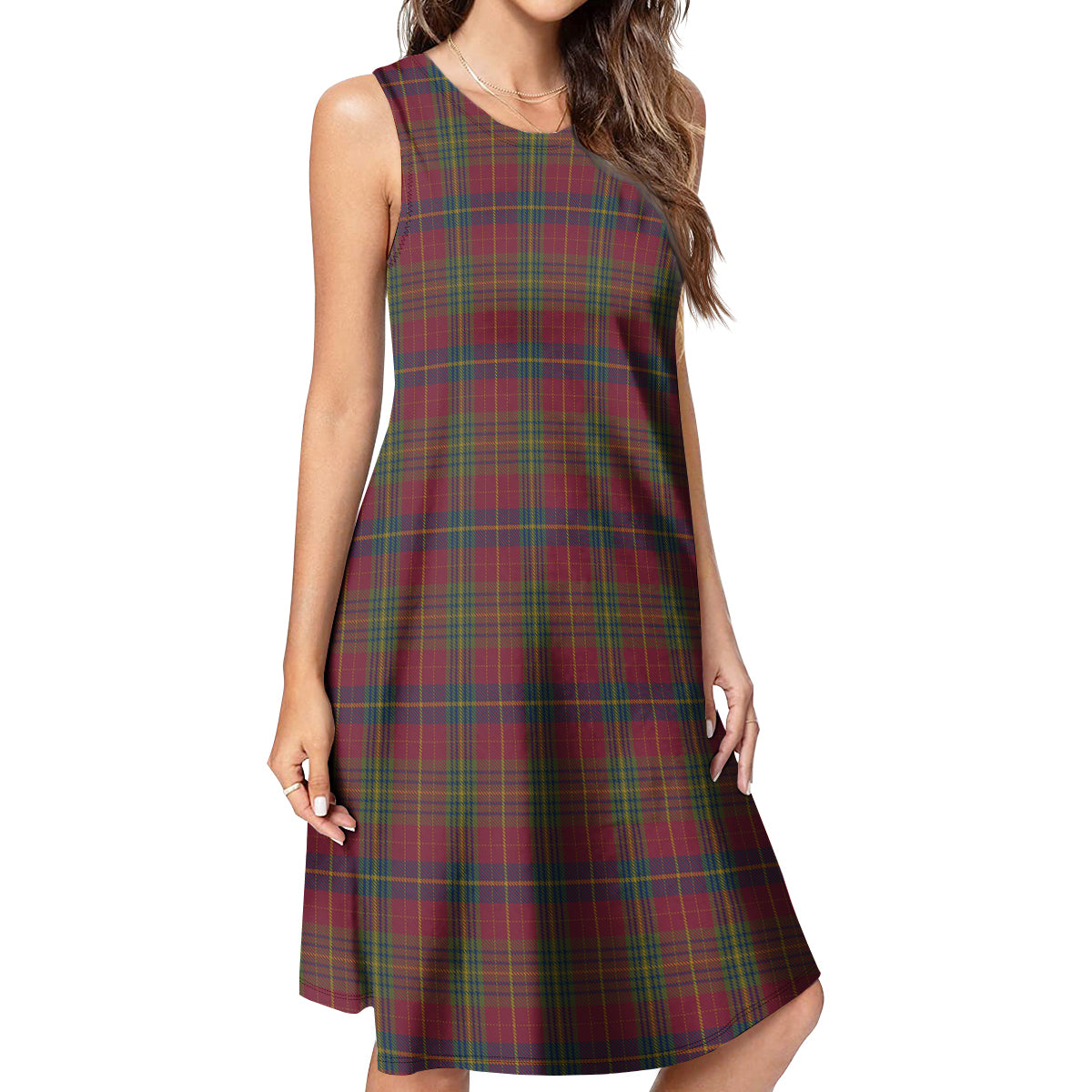 Rice of Wales Tartan Womens Casual Dresses - Tartanvibesclothing