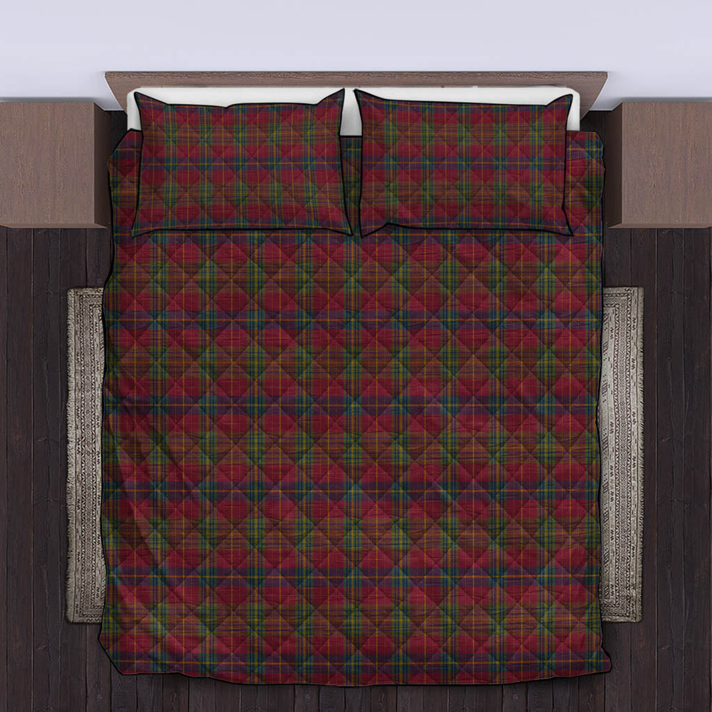 Rice of Wales Tartan Quilt Bed Set King - Tartan Vibes Clothing