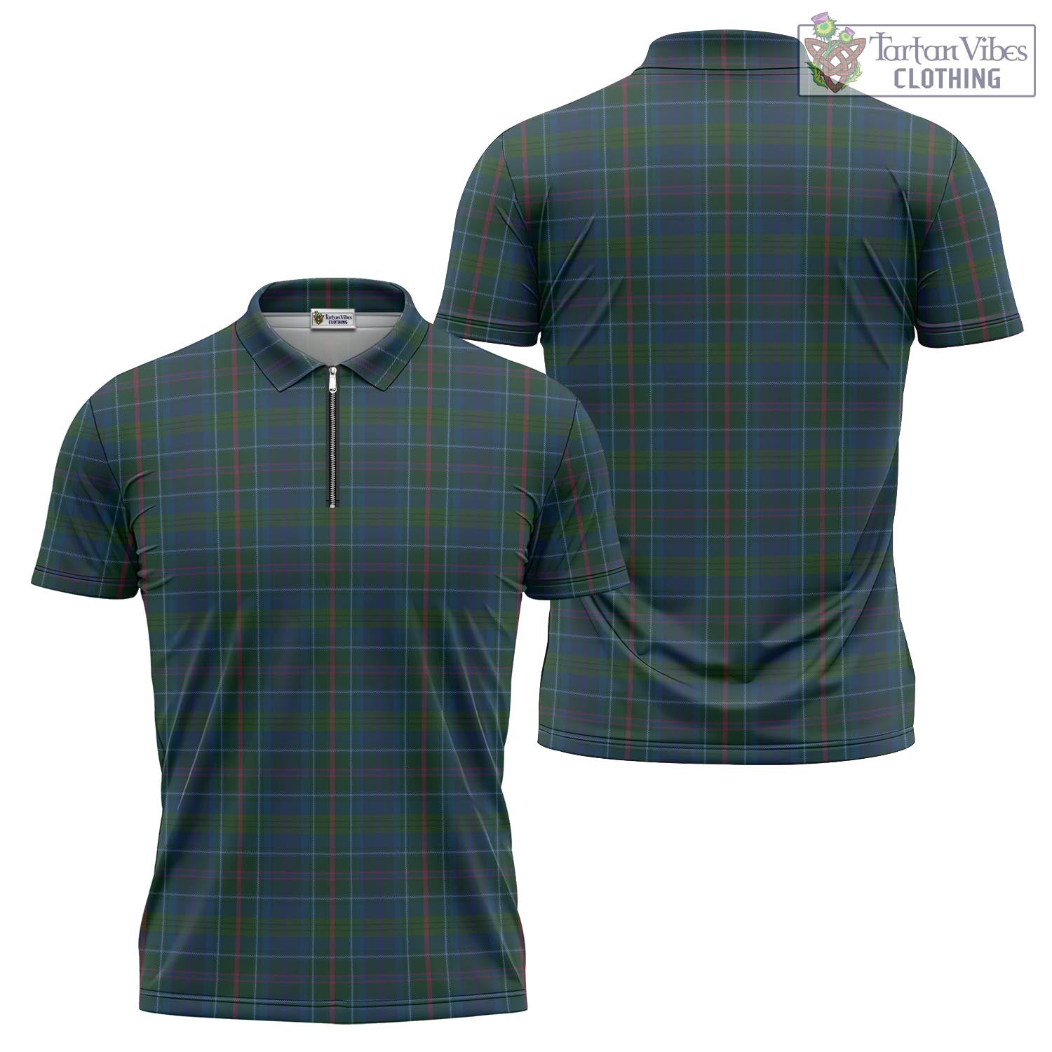 Tartan Vibes Clothing Richard of Wales Tartan Zipper Polo Shirt