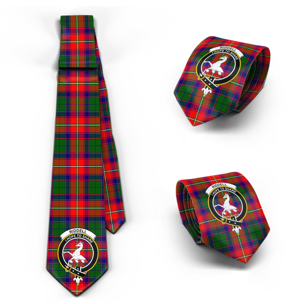 Riddell Tartan Classic Necktie with Family Crest Necktie One Size - Tartan Vibes Clothing