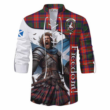 Riddell Crest Tartan Ghillie Kilt Shirt Inspired by the Freedom of Scottish Warrior