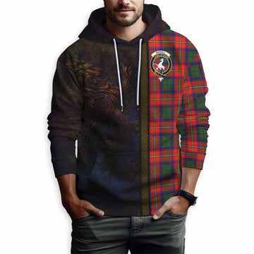 Riddell Tartan Family Crest Hoodie Alba Gu Brath Be Brave Lion Ancient Style Pullover Hoodie - Tartan Vibes Clothing