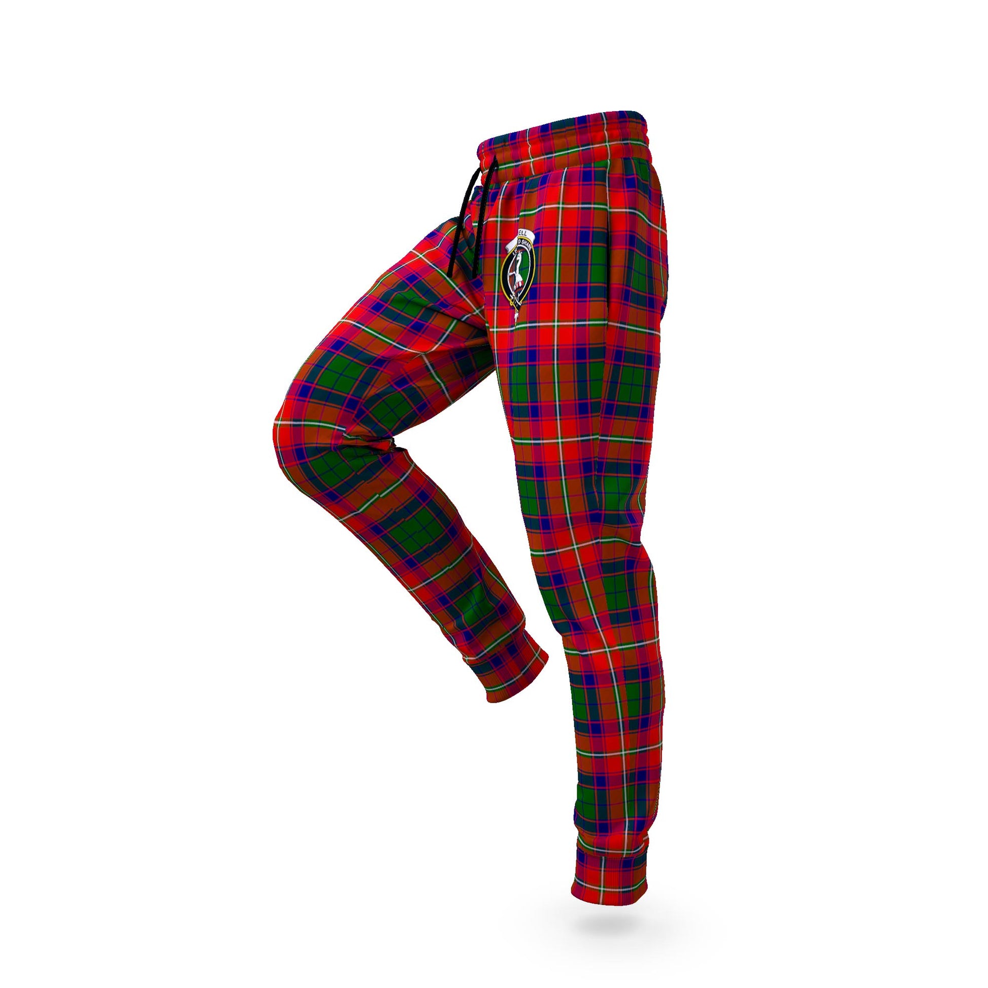 Riddell Tartan Joggers Pants with Family Crest S - Tartan Vibes Clothing