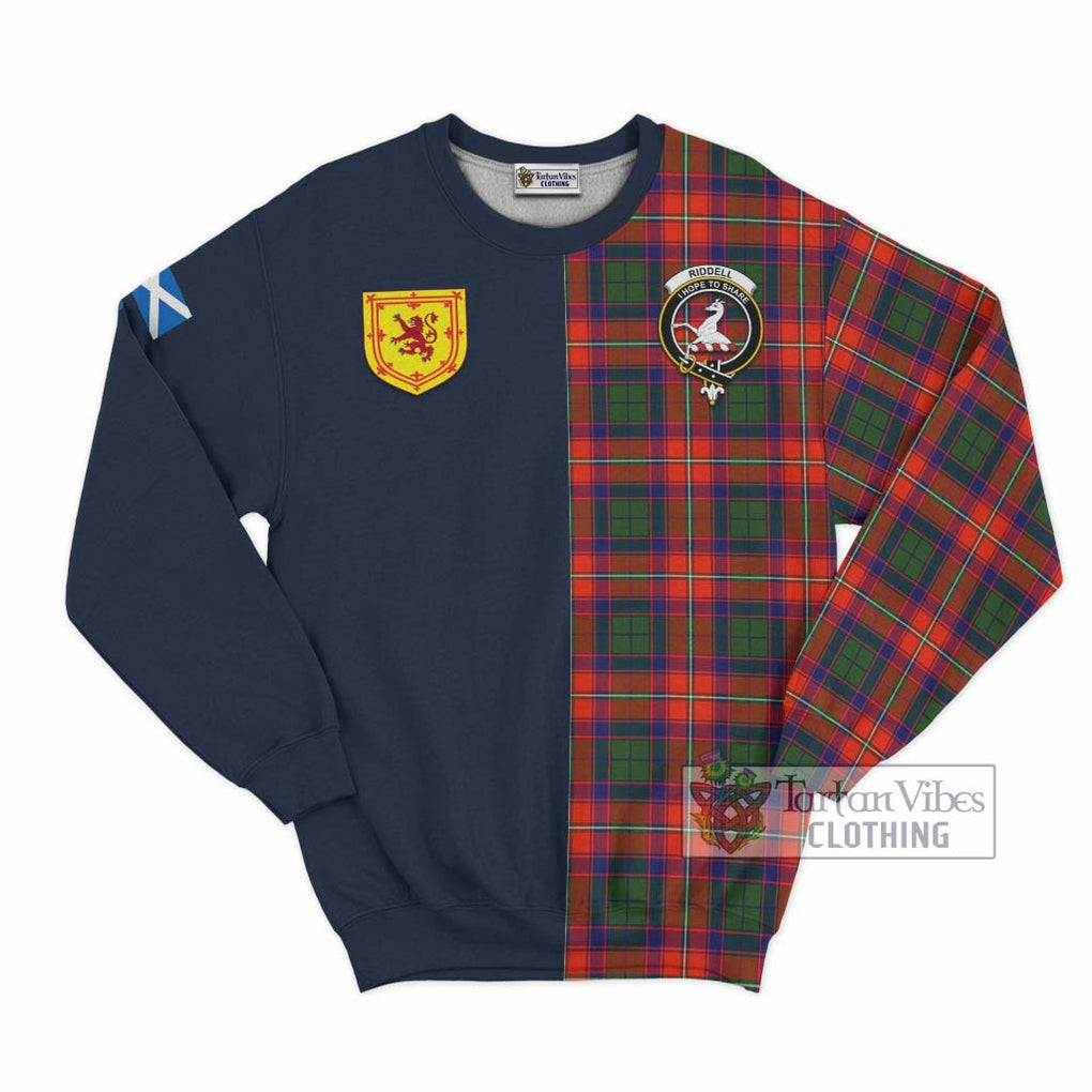 Tartan Vibes Clothing Riddell Tartan Sweatshirt with Scottish Lion Royal Arm Half Style