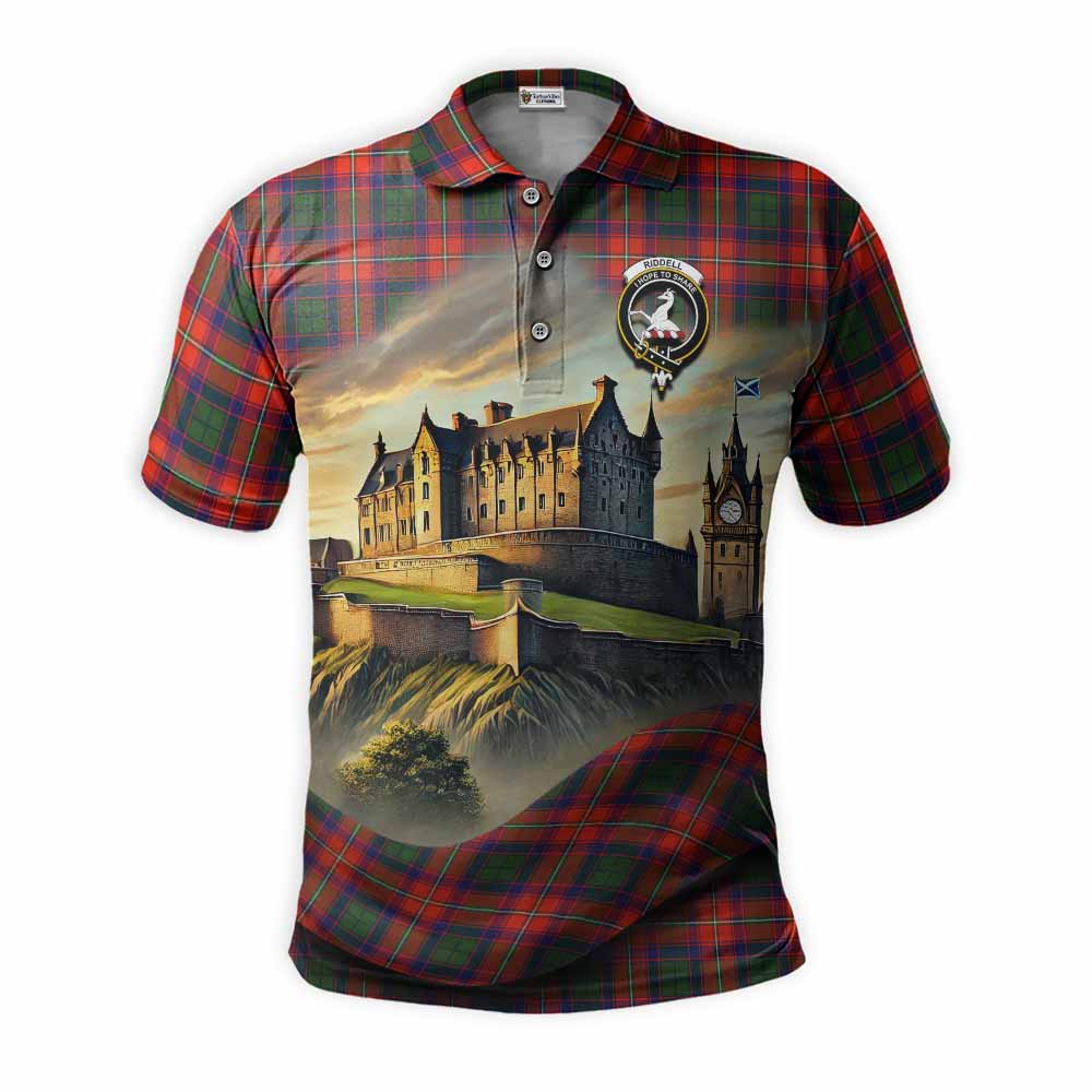 Riddell Tartan Family Crest Polo Shirt with Scottish Ancient Castle Style Kid - Tartan Vibes Clothing